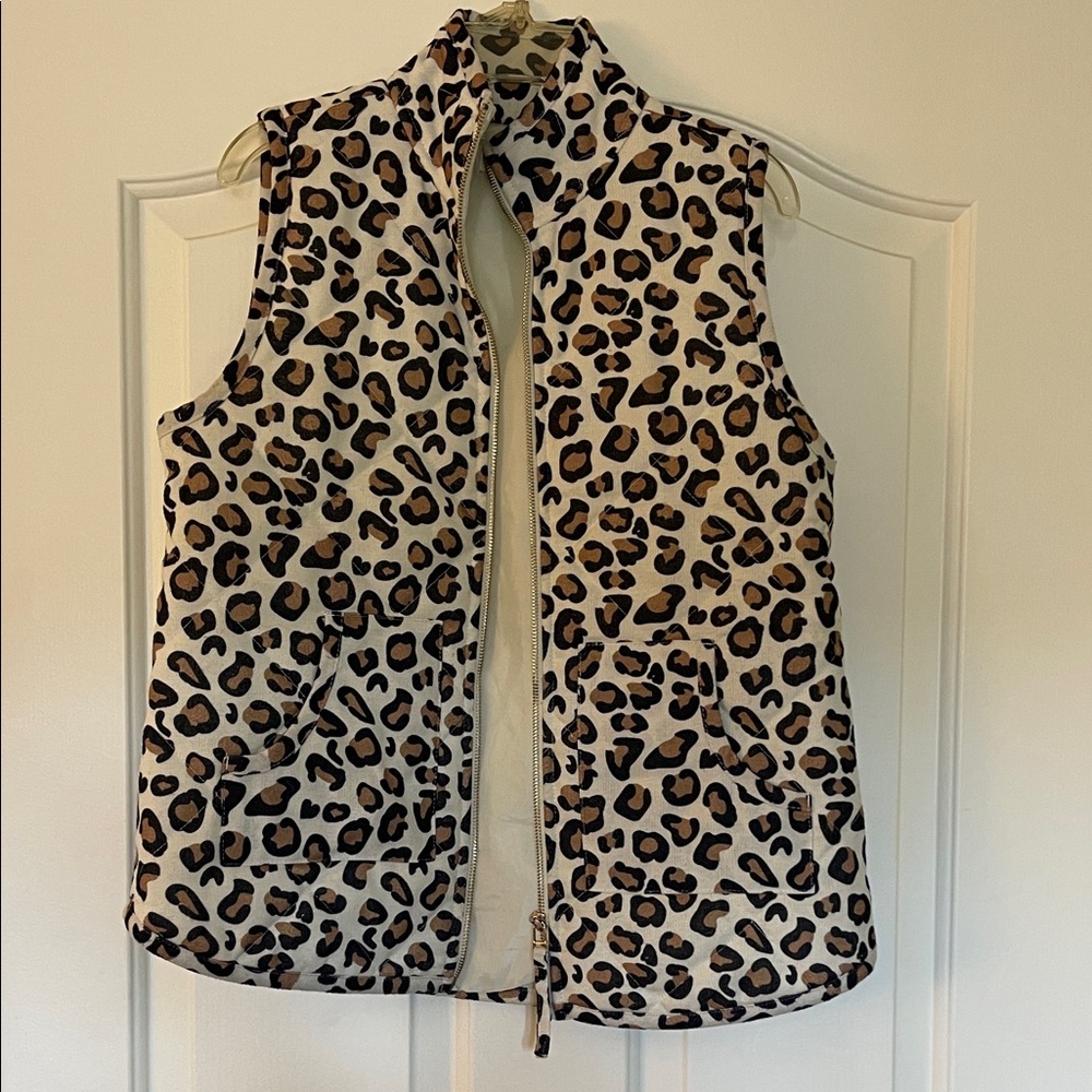 Mud Pie Animal Print Zip-Up Vest
